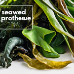 **

A vibrant close-up shot of various seaweeds (wakame, kelp, gim) arranged artfully. Focus on the textures and colors. The background is bright and airy, suggesting health and wellness. Include the text "Seaweed: The Antioxidant Powerhouse" subtly in the image.

**