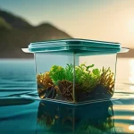 해조류로 만든 식품 포장 솔루션 - **Prompt 1: "The Dawn of Ocean-Born Packaging"**
    A wide, serene underwater shot showcasing lush,...